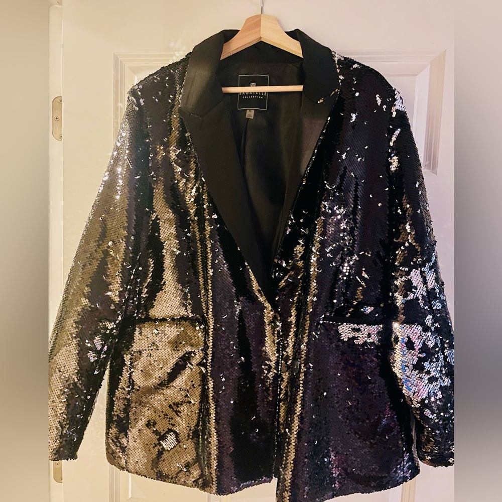Bagatelle Collection Black Sequin Jacket from Nordstrom